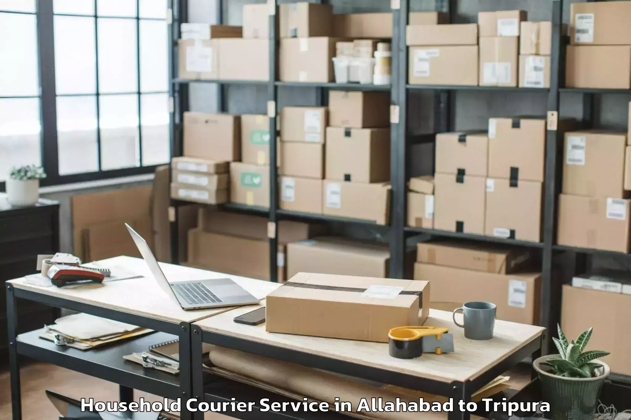 Book Allahabad to Manughat Household Courier Online